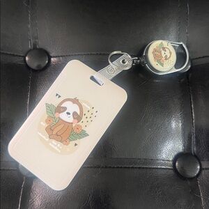 New Sloth Retractable Lanyard With Clip, Clasp & ID Pouch
